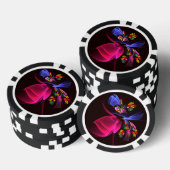 Modern kleurrijk bloemig Abstract kunstpatroon #06 Poker Chips (Opstapeling)
