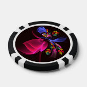 Modern kleurrijk bloemig Abstract kunstpatroon #06 Poker Chips (Enkel)
