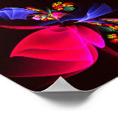 Modern kleurrijk bloemig Abstract kunstpatroon #06 Poster (Hoek)