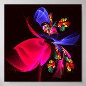 Modern kleurrijk bloemig Abstract kunstpatroon #06 Poster (Voorkant)