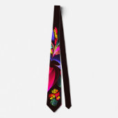 Modern kleurrijk bloemig Abstract kunstpatroon #06 Stropdas (Voorkant)