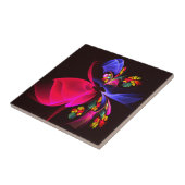 Modern kleurrijk bloemig Abstract kunstpatroon #06 Tegeltje (Zijkant)