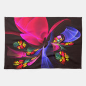 Modern kleurrijk bloemig Abstract kunstpatroon #06 Theedoek (Horizontaal)