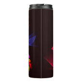 Modern kleurrijk bloemig Abstract kunstpatroon #06 Thermosbeker (Achterkant)