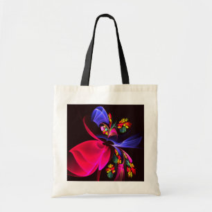Modern kleurrijk bloemig Abstract kunstpatroon #06 Tote Bag