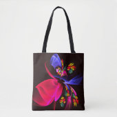 Modern kleurrijk bloemig Abstract kunstpatroon #06 Tote Bag (Voorkant)