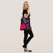 Modern kleurrijk bloemig Abstract kunstpatroon #06 Tote Bag (Op model)