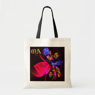 Modern kleurrijk bloemig Abstract kunstpatroon #06 Tote Bag