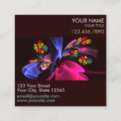 Modern kleurrijk bloemig Abstract kunstpatroon #06 Vierkante Visitekaartje (Achterkant)