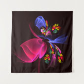 Modern kleurrijk bloemig Abstract kunstpatroon #06 Wandkleed (Voorkant)