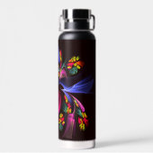 Modern kleurrijk bloemig Abstract kunstpatroon #06 Waterfles (Achterkant)