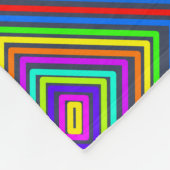 Modern kleurrijk boho vierkant geometrisch patroon fleece deken (Hoek)