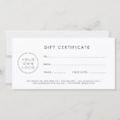 Modern kleurrijk cadeaubon met Logo (Achterkant)