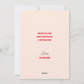 Modern kleurrijk dambord feestdagenkaart (Achterkant)