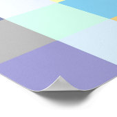 Modern kleurrijk dambord poster (Hoek)