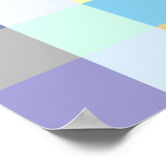 Modern kleurrijk dambord poster (Hoek)