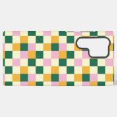 Modern kleurrijk dambord samsung galaxy hoesje (Achterkant horizontaal)