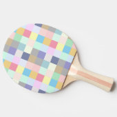 Modern kleurrijk dambord tafeltennisbatje (Zijkant)