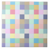 Modern kleurrijk dambord tegeltje (Voorkant)