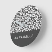 Modern kleurrijk dierlijk drukontwerp ronde klok (Hoek)