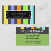 modern, kleurrijk, dubbelzijdig visitekaartje (Voorkant / Achterkant)