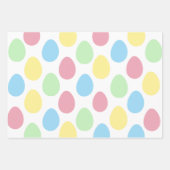 Modern kleurrijk eierpatroon paaspapier inpakpapier vel (Voorkant)