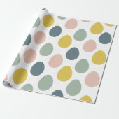 Modern kleurrijk eierpatroon | Paspoortrooster Pa Cadeaupapier (Uitgerold)