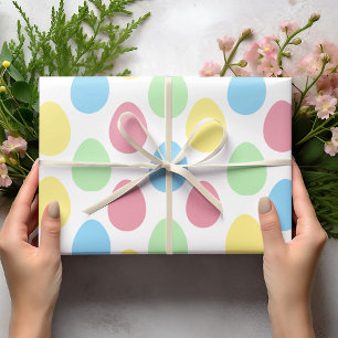 Modern kleurrijk eierpatroon   Snellere wrapping Cadeaupapier