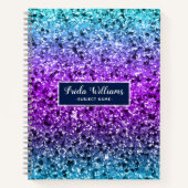 Modern kleurrijk faux glitter patroon notitieboek (Voorkant)