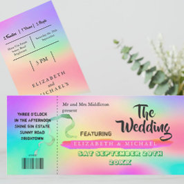 Modern kleurrijk festival regenboogbruiloft