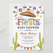 Modern kleurrijk Fiesta Mexicaans Baby shower Kaart (Voorkant)