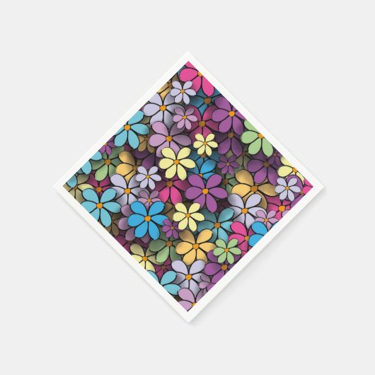 Modern kleurrijk Floral Pattern Servet (Hoek)