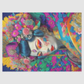 Modern Kleurrijk Geisha Decoupage Tissue Papier (Voorkant)