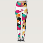Modern kleurrijk geometrisch ontwerp leggings (Voorkant)