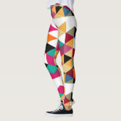 Modern kleurrijk geometrisch ontwerp leggings (Links)