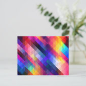 Modern kleurrijk geometrisch patroon briefkaart (Staand voorkant)
