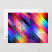 Modern kleurrijk geometrisch patroon briefkaart (Voorkant / Achterkant)