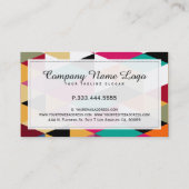Modern kleurrijk geometrisch patroon visitekaartje (Achterkant)