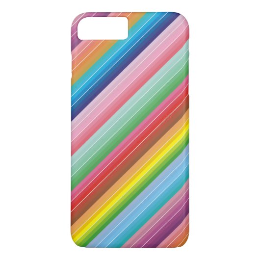 Modern kleurrijk gestreept patroon op maat Case-Mate iPhone case (Achterkant)