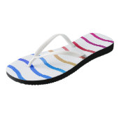 Modern kleurrijk golfpatroon teenslippers (Schuin)
