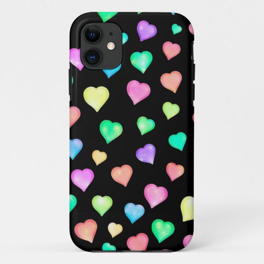 Modern kleurrijk hartpatroon Case-Mate iPhone case (Achterkant)