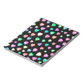 Modern kleurrijk hartpatroon notitieblok (Linkerzijde)