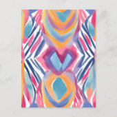 Modern kleurrijk hedendaags | Waterverf Bright Briefkaart (Voorkant)