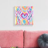 Modern kleurrijk hedendaags | Waterverf Bright Canvas Afdruk (Insitu (Woonkamer))