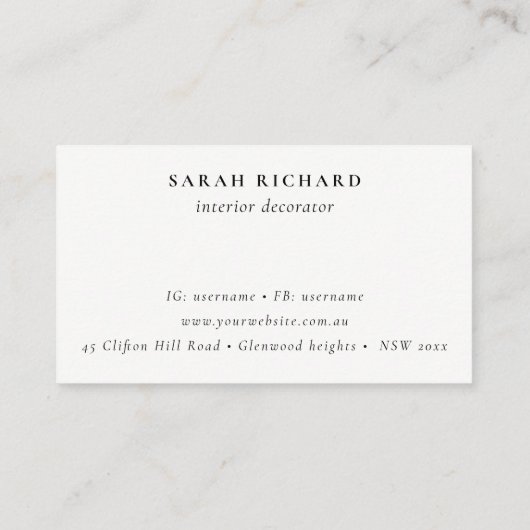 Modern kleurrijk huis blauw rood Sinaasappel afspr Visitekaartje (Achterkant)