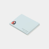 Modern Kleurrijk Huis Logo Makelaar Blauw Rood Ora Post-it® Notes (Schuin)
