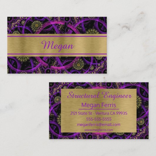 Modern kleurrijk industrieel Visitekaartje (Voorkant / Achterkant)