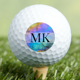 Modern Kleurrijk Initiaal Monogram Golfballen