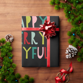 Modern & Kleurrijk Kerst Inpakpapier