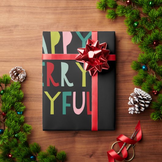 Modern & Kleurrijk Kerst Inpakpapier (Feestdagen Geschenken)